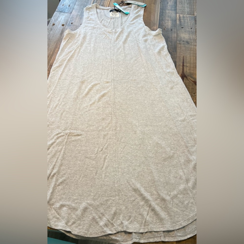Prana women's Corrine dress new oatmeal stripe hemp dress new - Picture 2 of 9